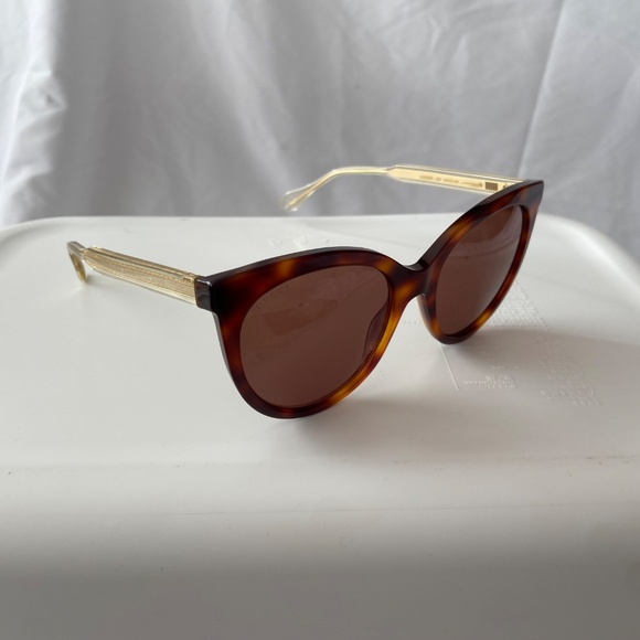 GUCCI Cat Eye Havana White Crystal Brown 54 mm Women\'s Sunglasses - NWT main image 11